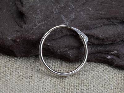 9ct White Gold 11.0mm Hinged Sleeper Hoop Earrings, Pack Of 2, 100% Recycled Gold - Standard Image - 7