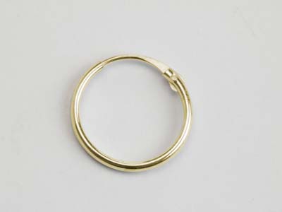 18ct Yellow Gold 11.0mm Hinged Sleeper Hoop Earrings, Pack Of 2, 100% Recycled Gold - Standard Image - 6