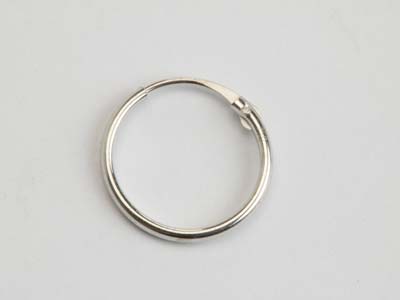 18ct White Gold 11.0mm Hinged Sleeper Hoop Earrings, Pack Of 2, 100% Recycled Gold - Standard Image - 6