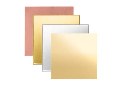 Mixed Base Metal Sheet Assortment, 0.9mm, 100mm X 100mm - Standard Image - 1