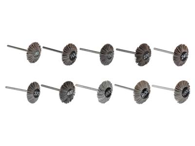 Bench Essentials By Cooksongold Emery Flap Wheel Knife Edge Set - Standard Image - 1