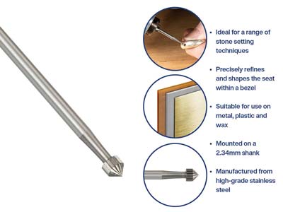 Bench Essentials By Cooksongold Setting Burr Set 0.9 - 2.2mm - Standard Image - 3