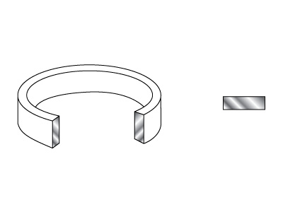 Platinum Flat Wedding Ring 4.0mm,  Size M, 7.6g Heavy Weight,         Hallmarked, Wall Thickness 1.52mm - Standard Image - 3
