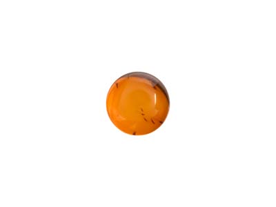 Natural-Amber,-Round-Cabochon,-4mm