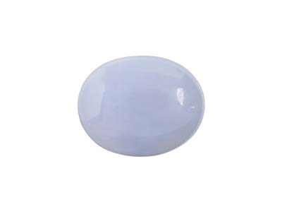 Blue Lace Agate, Oval Cabochon     10x8mm - Standard Image - 1