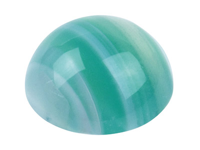 Green Stripe Agate Round Cabochon  8mm