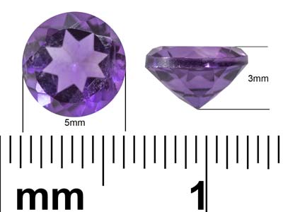 Amethyst, Round, 5mm - Standard Image - 3