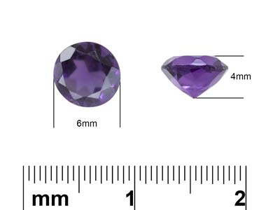 Amethyst, Round, 6mm - Standard Image - 3