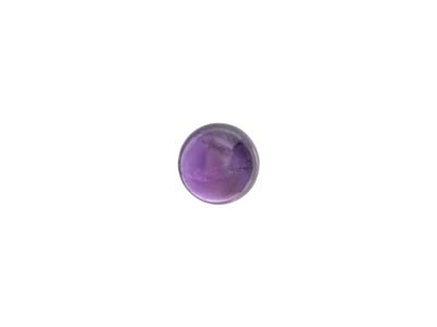 Amethyst, Round Cabochon, 4mm - Standard Image - 1