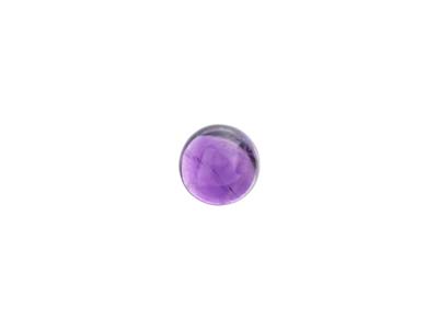 Amethyst, Round Cabochon, 5mm - Standard Image - 1