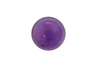 Amethyst, Round Cabochon, 8mm - Standard Image - 1