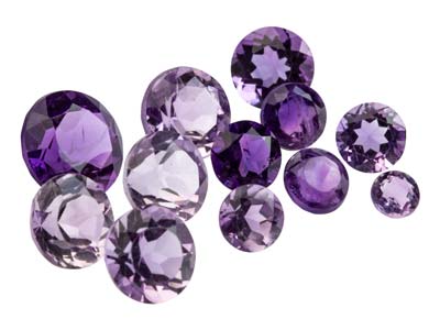 Amethyst, Round, 3mm Mixed Sizes, Pack of 12