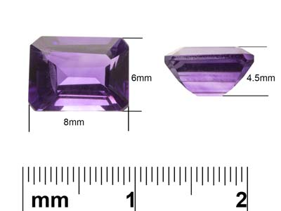 Amethyst, Octagon, 8x6mm - Standard Image - 3