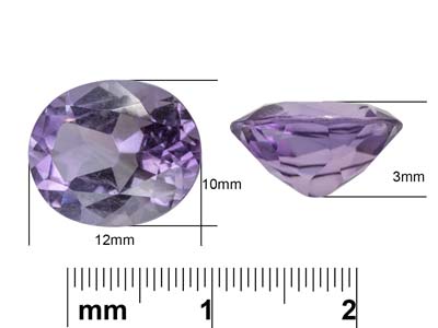 Amethyst, Oval, 12x10mm - Standard Image - 3