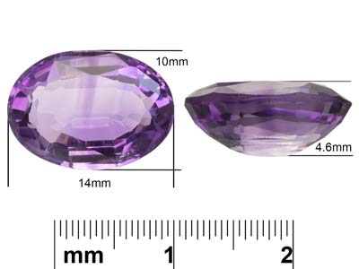 Amethyst, Oval, 14x10mm - Standard Image - 3