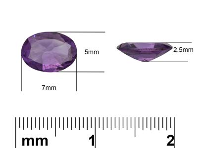 Amethyst, Oval, 7x5mm - Standard Image - 3