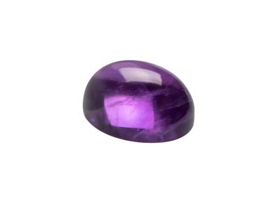 Amethyst, Oval Cabochon, 10x8mm - Standard Image - 3