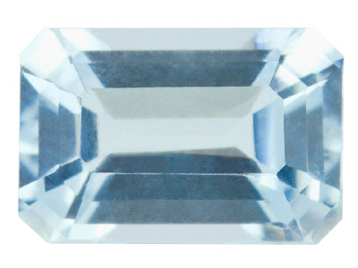 Aquamarine, Octagon, 6x4mm - Standard Image - 1