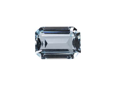 Aquamarine, Octagon, 7x5mm - Standard Image - 1