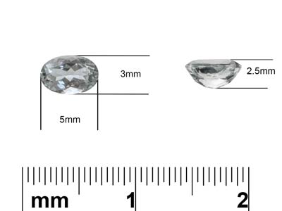 Aquamarine, Oval, 5x3mm - Standard Image - 3