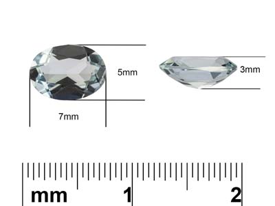 Aquamarine, Oval, 7x5mm - Standard Image - 3