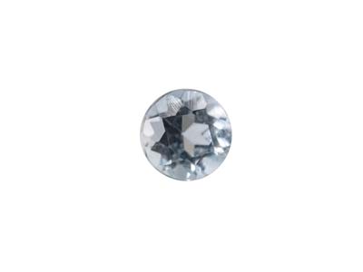 Aquamarine,-Round,-2.5mm