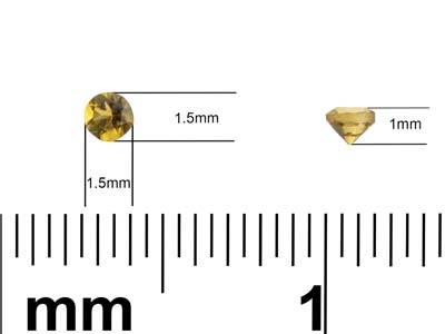 Citrine, Round, 1.5mm - Standard Image - 3