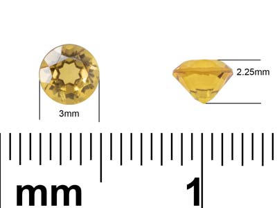 Citrine, Round, 3.5mm - Standard Image - 3