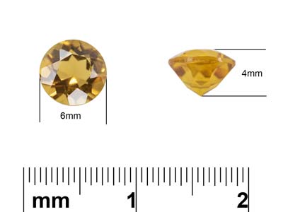 Citrine, Round, 6mm - Standard Image - 3