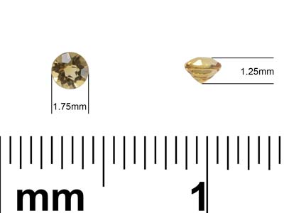 Citrine, Round, 1.75mm - Standard Image - 3
