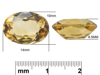 Citrine, Oval, 14x10mm - Standard Image - 3