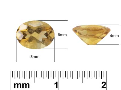 Citrine, Oval, 8x6mm - Standard Image - 3