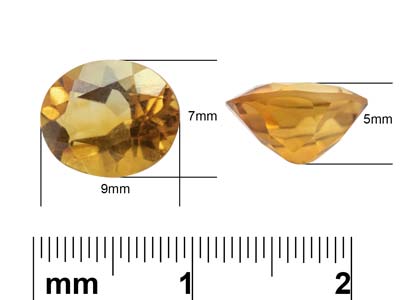 Citrine, Oval, 9x7mm - Standard Image - 3