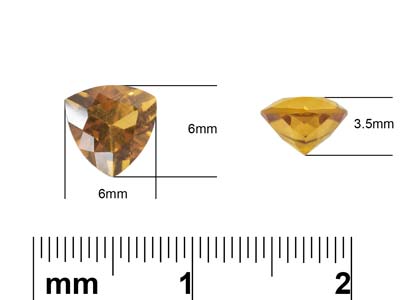Citrine, Trillion, 6mm - Standard Image - 3