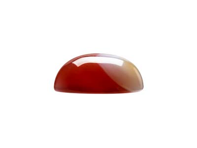 Carnelian Red And White Stripe     Round Cabochon 10mm - Standard Image - 2