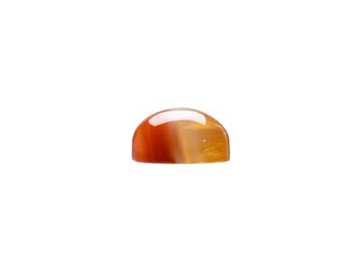 Carnelian Red And White Stripe     Round Cabochon 6mm - Standard Image - 2