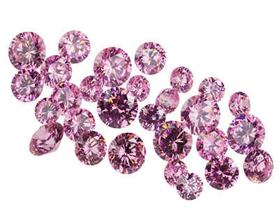 Pink-Cubic-Zirconia,-Round,--------4,...