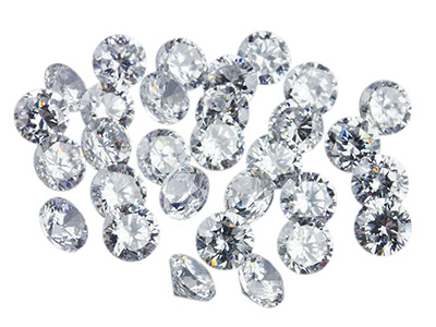 White-Cubic-Zirconia,-Round-2.25mm,Pa...