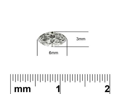 Lab Grown Diamond 0.20ct, Marquise Cut, D Colour Vs Clarity, 6x3mm - Standard Image - 2