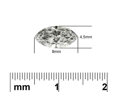 Lab Grown Diamond 0.70ct, Marquise Cut, D Colour Vs Clarity, 9x4.5mm - Standard Image - 2