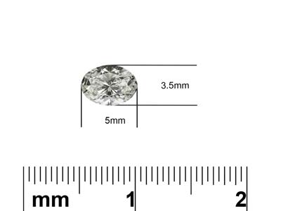 Lab Grown Diamond 0.25ct, Oval Cut, D Colour Vs Clarity, 5x3.5mm - Standard Image - 2