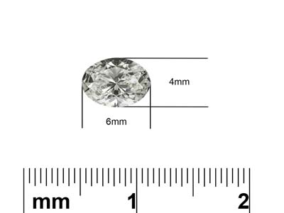 Lab Grown Diamond 0.33ct, Oval Cut, D Colour Vs Clarity, 6x4mm - Standard Image - 2
