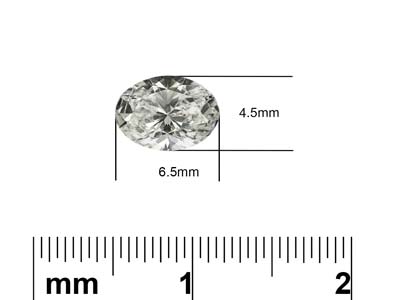 Lab Grown Diamond 0.50ct, Oval Cut, D Colour Vs Clarity, 6.5x4.5mm - Standard Image - 2