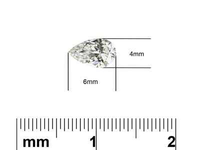 Lab Grown Diamond 0.35ct, Pear Cut, D Colour Vs Clarity, 6x4mm - Standard Image - 2