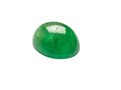 Emerald, Oval Cabochon, 10x8mm - Standard Image - 3