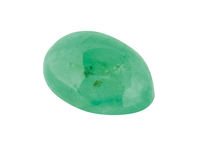 Emerald, Oval Cabochon, 6x4mm - Standard Image - 1