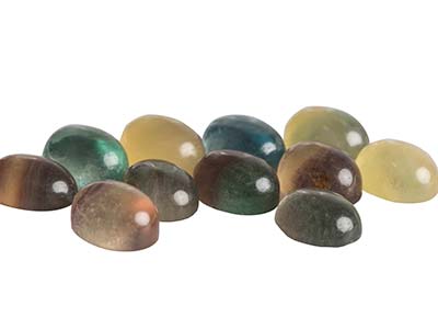 Fluorite, Oval Cabochon, 10x8mm - Standard Image - 3