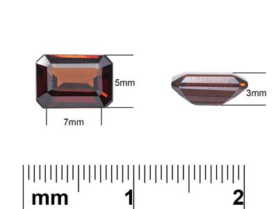 Garnet, Octagon, 7x5mm - Standard Image - 3