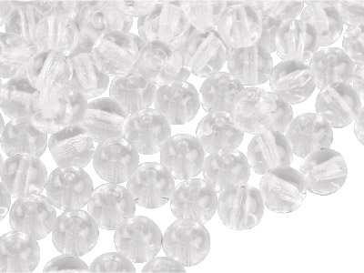 Preciosa 4mm Czech Pressed Glass   Beads Clear, Pack of 100 - Standard Image - 2