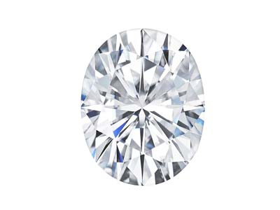 Moissanite By Charles And Colvard, Oval Brilliant 7x5mm, Colour G H I - Standard Image - 1